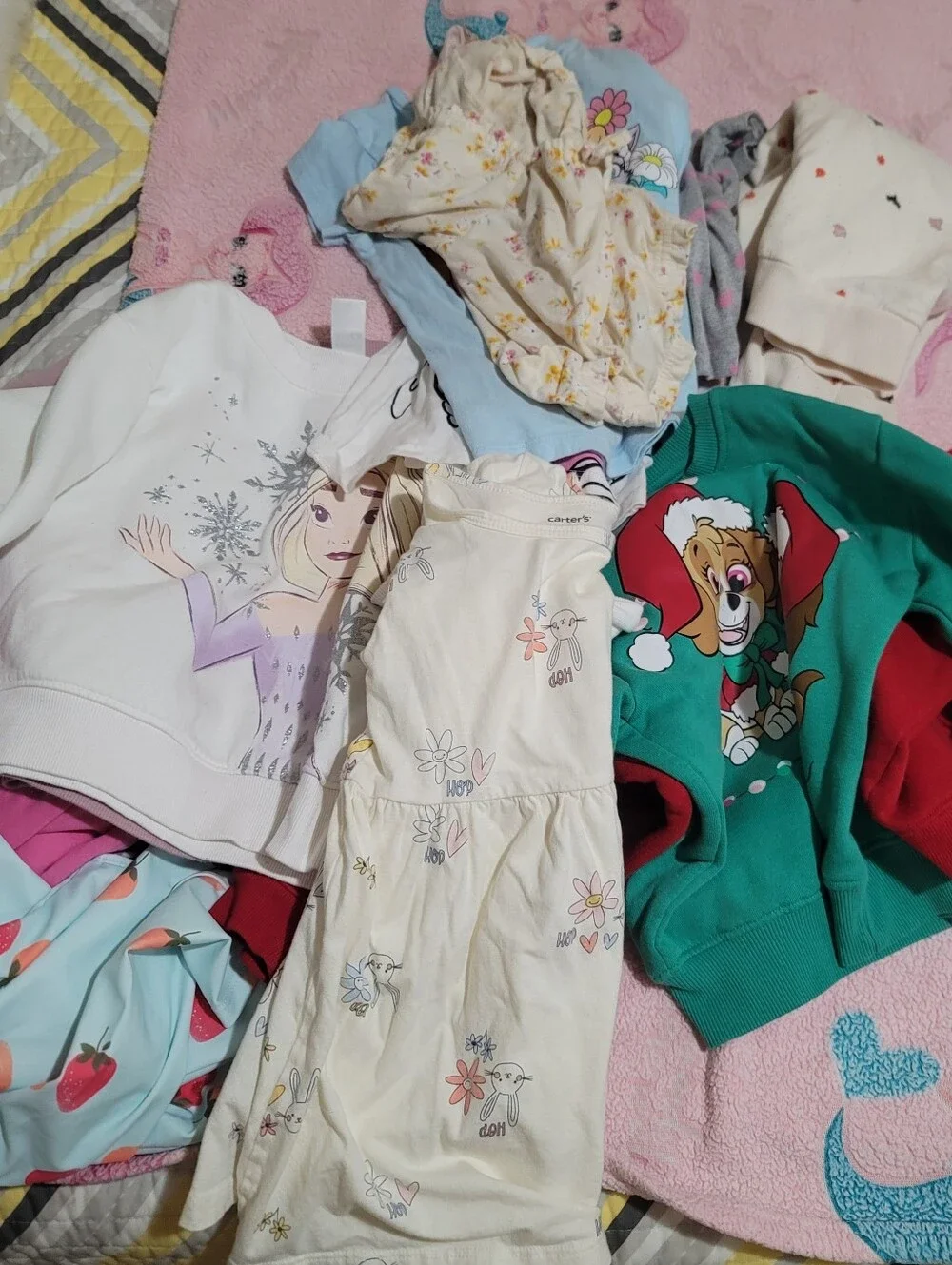 Bundle Of 4T Girls Outfits & Sweaters